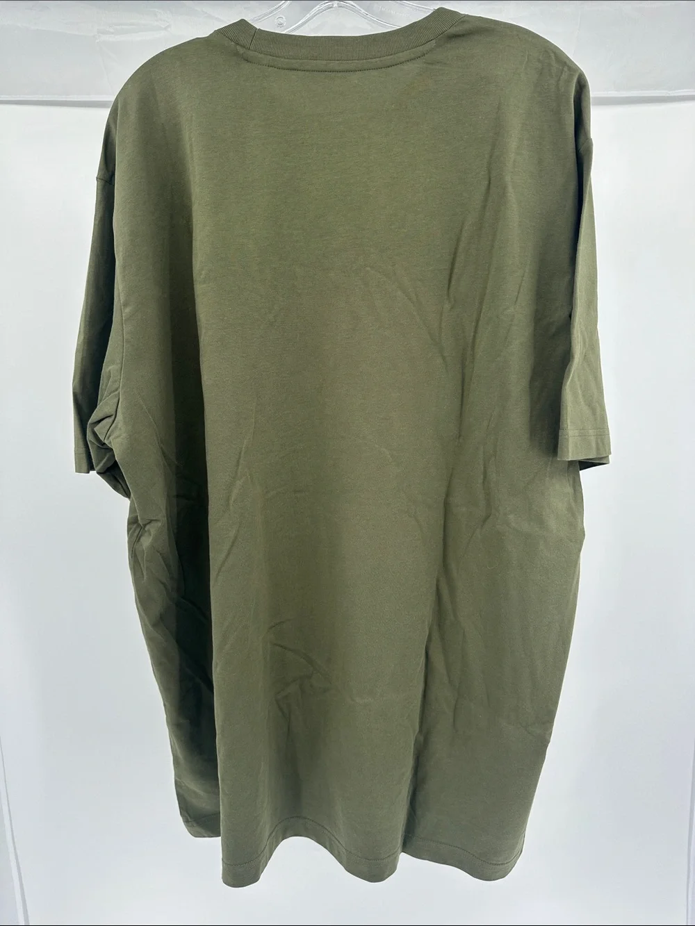 adidas Olive Green Short-Sleeve Tee with Camouflage Logo